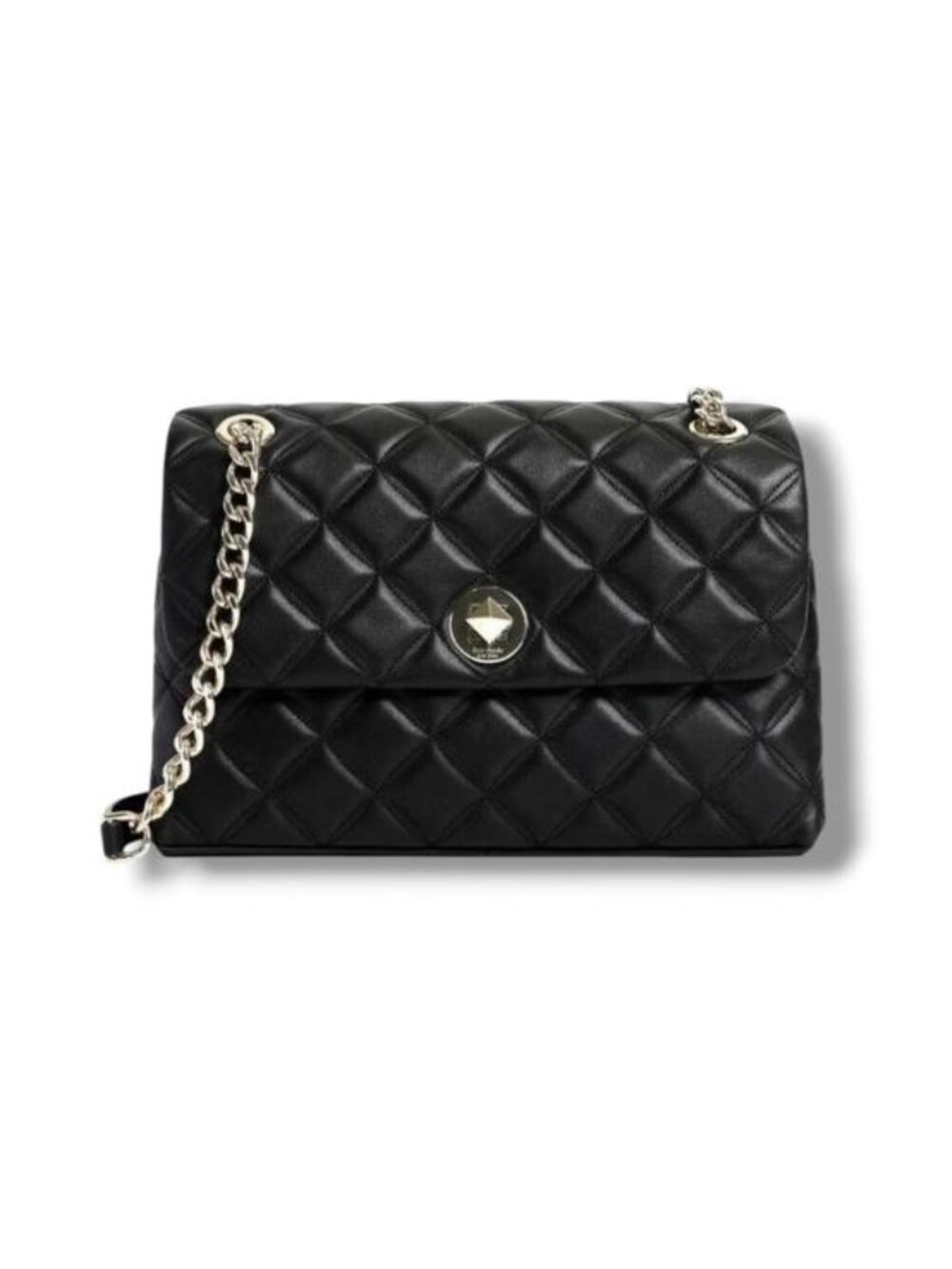KATE SPADE - WKRU7076 Natalia Black Medium Flap Shoulder Bag MSRP$429
